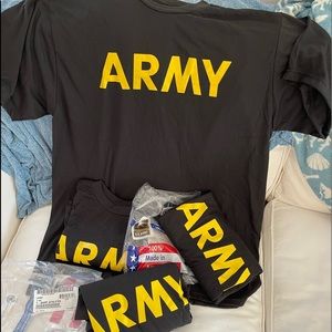 4 Army PT tshirts